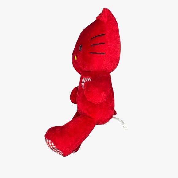 Limited Edition 2011 Hello Kitty Build A Bear Sanrio Red Gingham Heart NO BOW - Picture 4 of 11